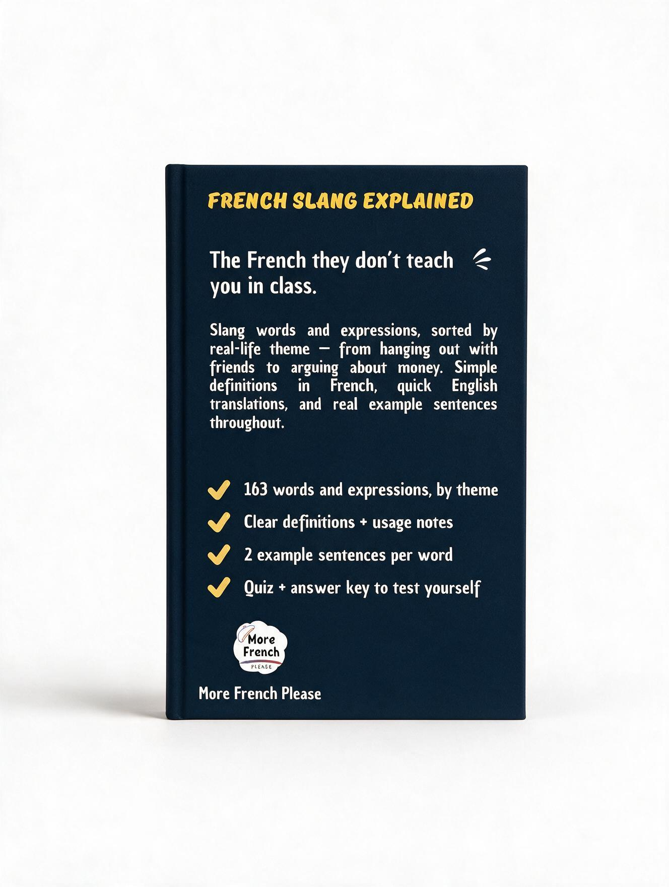 4e de couverture du livre French Slang, Explained